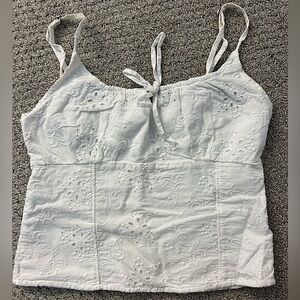 Abercrombie & Fitch eyelet corset crop top